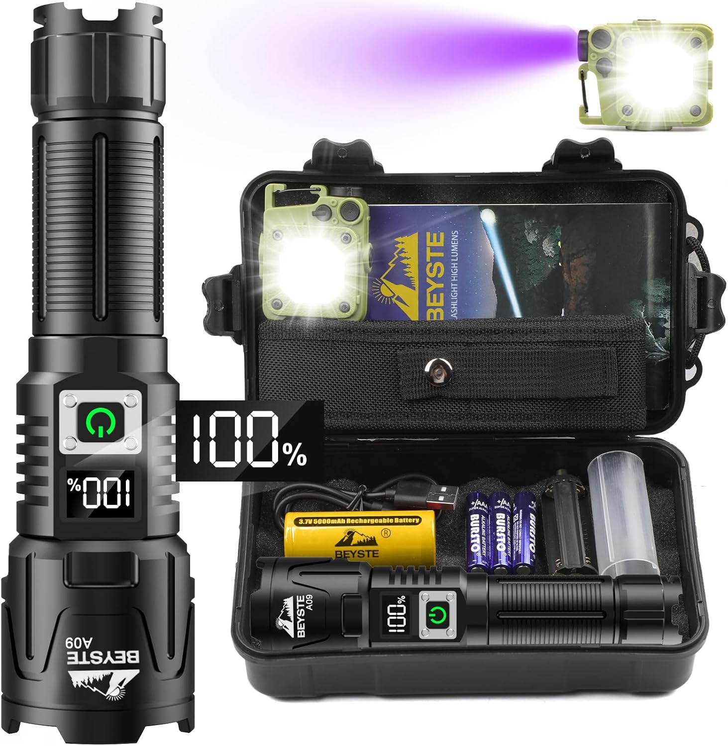 Linterna Táctica LED Recargable 10000lm