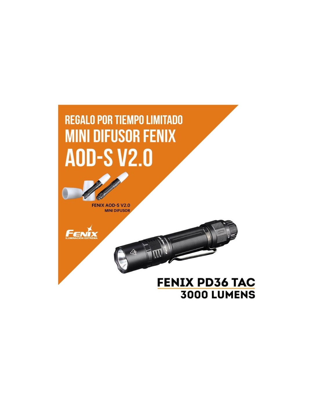 Linterna PD36 TAC Táctica 3000 Lúmenes